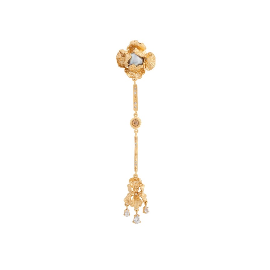 Brincos Brincos | Small Iris With Petals Unitary Earring Carolina Curado Jewelry