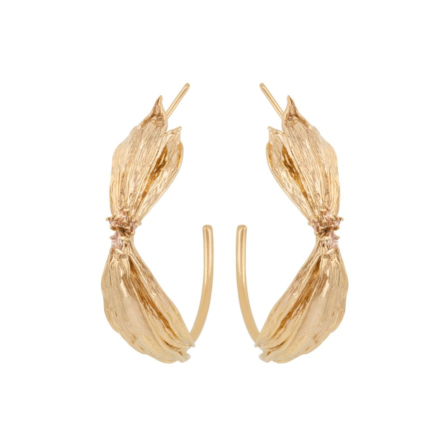 Brincos Brincos | Hoop With Leaves Carolina Curado Jewelry