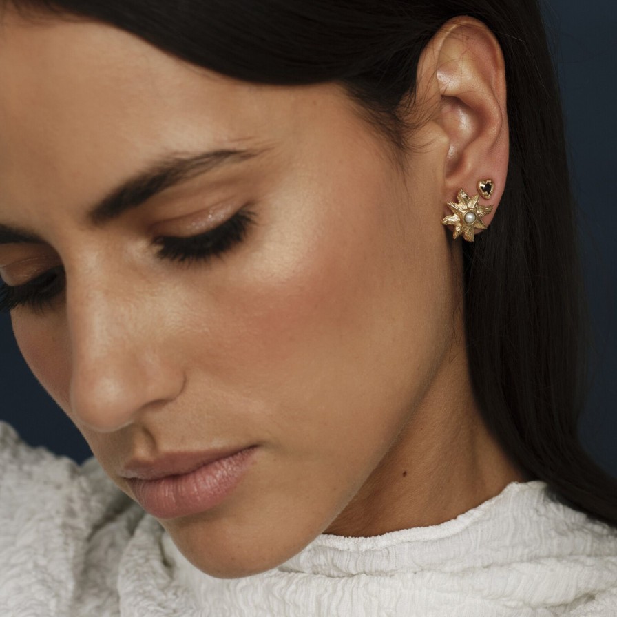 Brincos Brincos | Sun With A Pearl Unitary Earring Carolina Curado Jewelry