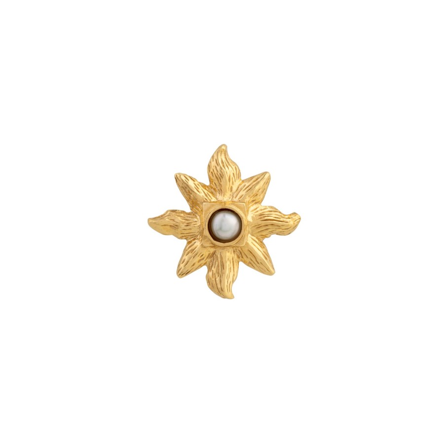 Brincos Brincos | Sun With A Pearl Unitary Earring Carolina Curado Jewelry