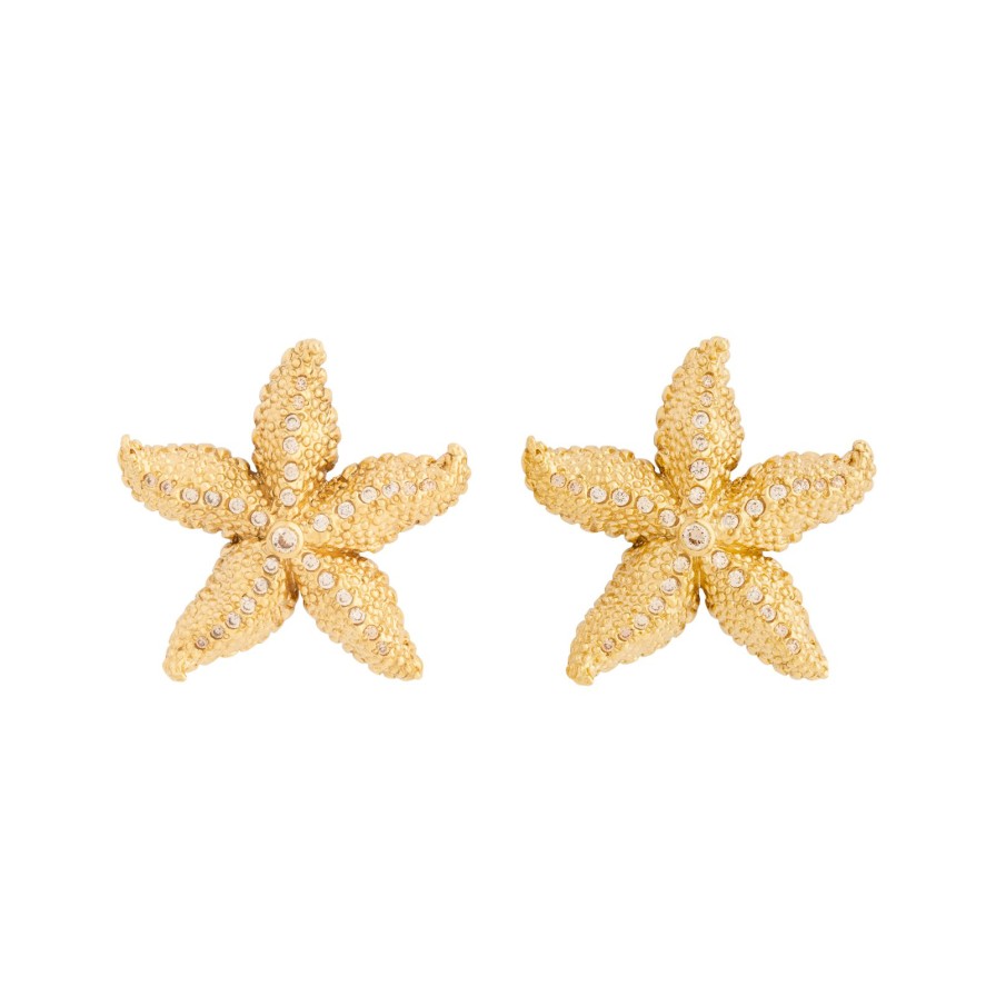 Brincos Brincos | Giant Shiny Starfish Earrings Carolina Curado Jewelry