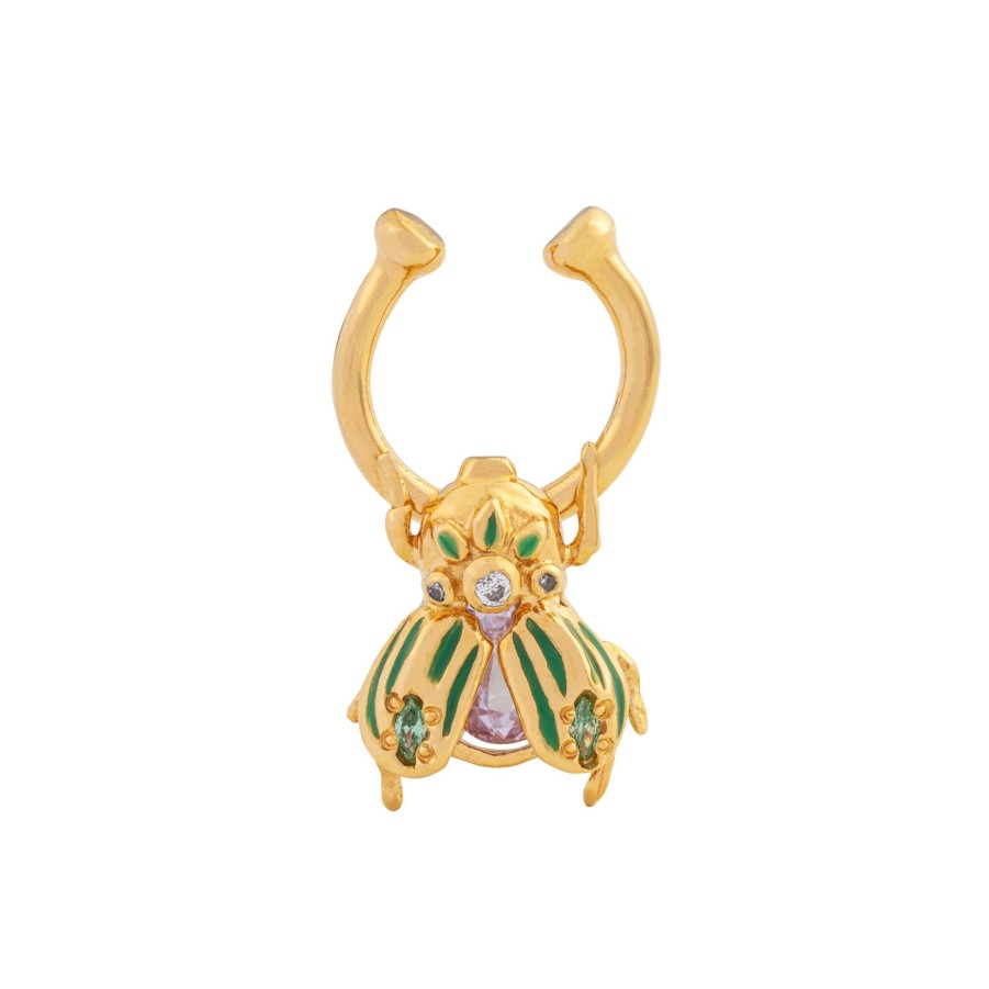 Brincos Carolina Curado | Open Wings Beetle Nose Ring Carolina Curado Jewelry