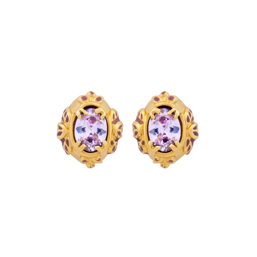 Brincos Carolina Curado | Oval Flower Earrings Carolina Curado Jewelry