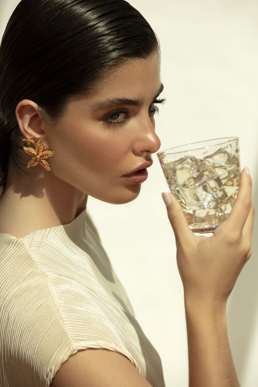 Brincos Brincos | Enamel Starfish Earrings (M) Carolina Curado Jewelry