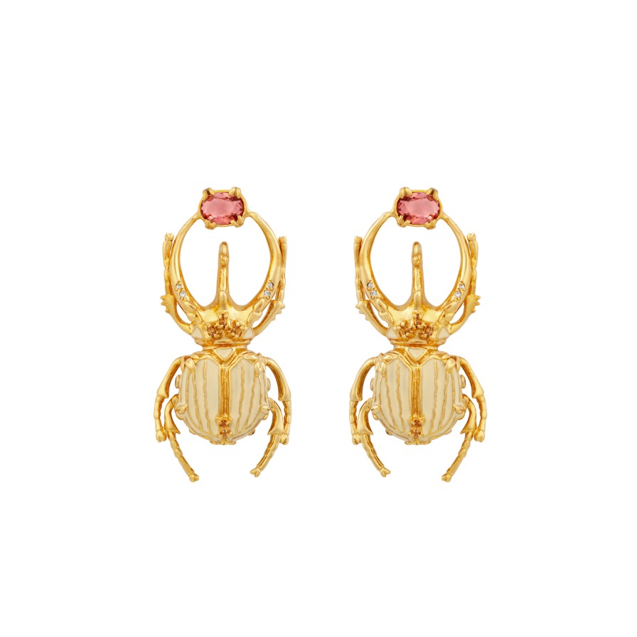 Brincos Carolina Curado | Royal Enamel Beetle Carolina Curado Jewelry